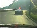 Ferrari F40 chased on the road