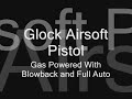 Glock Airsoft Pistol Slow Mo With Blowback and Full Auto