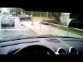Driving through town in a Mercedes GL350 CDI