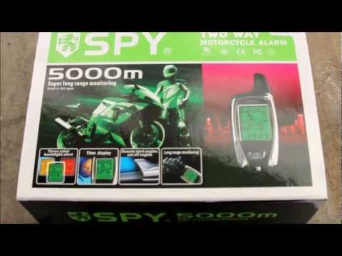 DIY: Spy 5000m Two Way Remote Start Alarm Install on 2009 250r ninja motorcycle