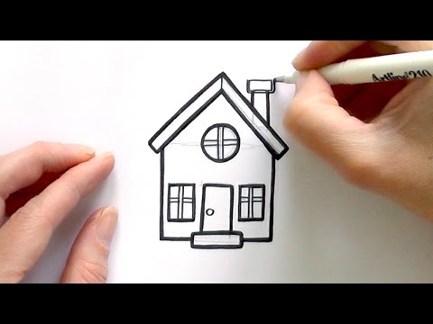 how to draw the house with the x