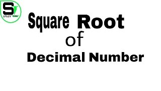 Square root of Decimal number