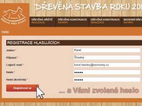 Návod na registraci hlasujícího v soutěžní anketě Dřevěná stavba roku 2011