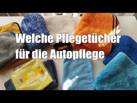 Welche Pflegetücher für die Autopflege Auto Poliertuch Waschhandschuh Waffeltuch Mikrofasertuch