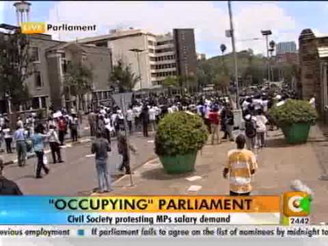 Protest - Civil Society Protest Against Mps Salary Demand.