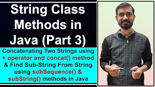 String class Methods in Java || String Concatenation in Java || substring() method in Java (Hindi)