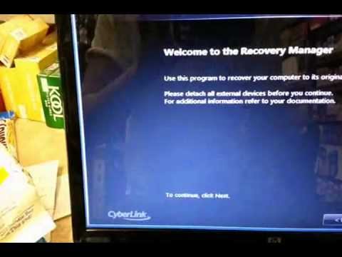 how to perform hp system recovery windows 7