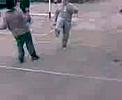 Monaguillos jugando al fulbo