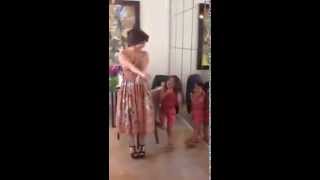 Sherine Abdel Wahab Dancing Gangam Style With Her Kidsشيرين ترقص