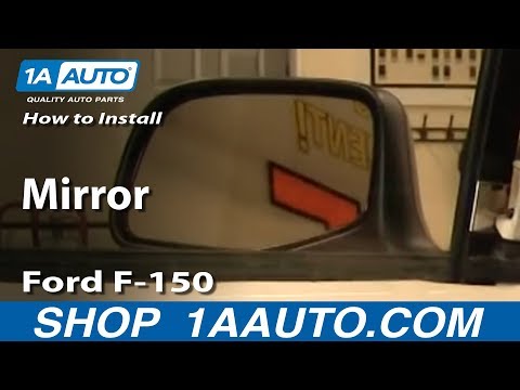 How To Install Replace Side Rear View Manual Mirror Ford F-150 92-96 1AAuto.com