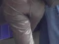 leather pants at food fair