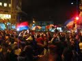 marcha y banderazo en la auf de la hinchada de nacional