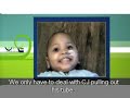 Preemie Twin eats wooden crib