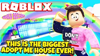 World Record Build Biggest House Ever In Adopt Me Roblox Minecraftvideos Tv