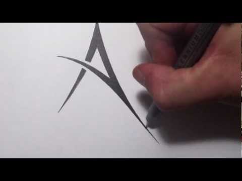 how to draw a tribal letter j