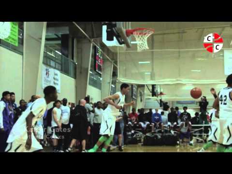 Vicious one hand throw down dunk by Atlanta Celtics' Kaiser Gates at Bob Gibbons TOC