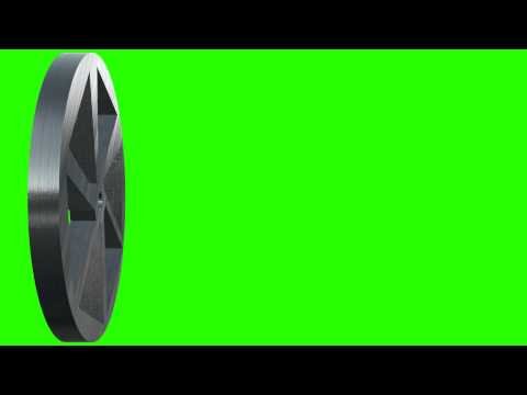ancient old metalic tire green screen royalty free footage