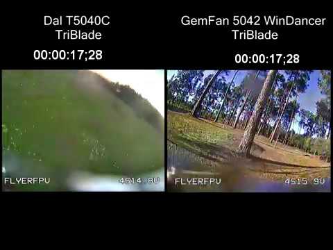 Dal T5040C vs GemFan Windancer 5042-3 Flight Test Comparison