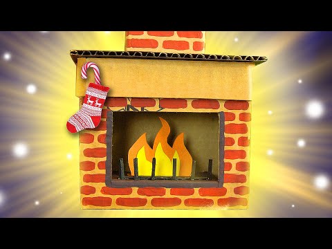 DIY Cardboard Fireplace