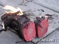 Tickle Me Elmo on fire Tickle Me Elmo on fire