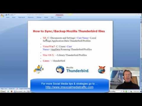 how to sync thunderbird