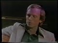 David Bowie fiddling with a cane, being witty and funny and sniffing quite frequently. Bad quality, great interview.