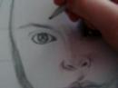 me drawin' an eye with star trek on in the background.