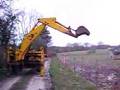 JCB 3D III, backhoe in use