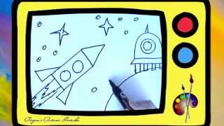 Как нарисовать ракету. Оживающие рисунки