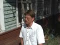 Dan Johnson installs satellite dish at orphanage