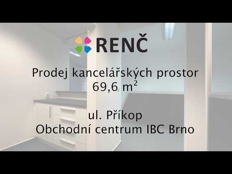 Video Prodej kancelářského prostoru 70 m² – IBC Brno, ul. Příkop