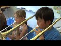 the all schools elementary honor orchestra rehearses at university elementary school at ucla.