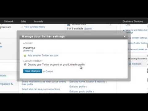 how to link twitter to linkedin