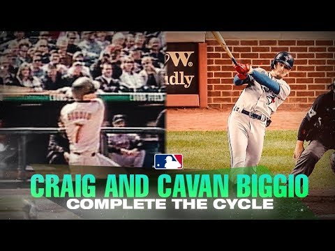 Video: Craig and Cavan Biggio hit for the cycle