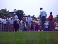 Tiger Woods hits a drive - up close during practice round!