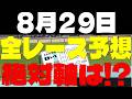 【競馬予想】８月２９日全レース軸馬予想（中央競馬）