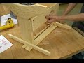Install the top slats of an adirondack side table by starting with the center slat and moving out. Install the top slats of an adirondack side table with the adirondack furniture construction tips in this free video.