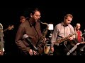 matthieu michel, trpt
george robert, as
robert bonisolo, ts
rene mosele, tb
laurent wolf, bs, ts, ss
mathieu schneider, fl
vinz vonlanthen, g
emil spanyi, p
wolfgang zwiauer, eb
marcel papaux, d

this faculty band of the lausanne conservatory jazz dept. features some of the hottest jazz players in europe today!
here is a clip from their recent live performance at chorus in lausanne, switzerland (www.cdlhem.ch for more infos)