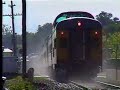 in late july 1993, the great floods were reaching their peak.  this adversely affected many railroads, including the former missouri pacific lines of the union pacific.  in western missouri, the old mopac is divided into two east/west subdivisions.  one is called the river sub-division, which runs along the missouri river to the north, and the other, which amtrak travels is called the sedalia sub-division.  due to a really steep hill in independence, the sedalia sub-division is primarily used for westbound traffic.  rarely do trains travel both ways (except amtrak of course).  however, the aforementioned floods have overrun things next to the river, including railroad tracks.  there were even trains left stranded for weeks on riverbound tracks.  on this day, i was brought out because union pacifics steam locomotive, the 3985 was to make an appearance.  also, as a bonus, i got the opportunity to see trains going both ways.  not only were the  freight trains heading east -- a rare sight in warrensburg, but they were also longer and heavier, which made for some interesting railroading as they attacked the grade heading east.  you will see and understand the meaning of the word 