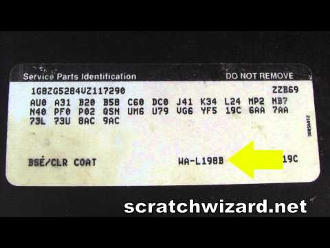 How to find your Saturn paint code.