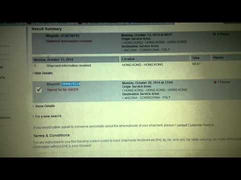 how to know dhl tracking number