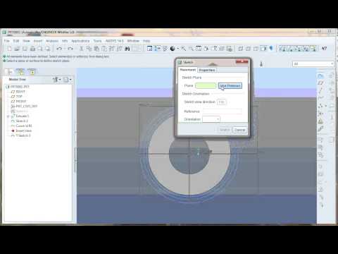 how to draw gear in pro e