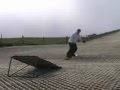 Snowboarding at dry slope in wales