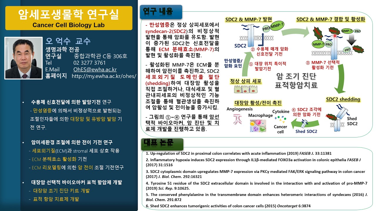  암세포생물학 연구실 <오억수 교수>