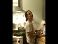 Tom preps spaghetti pie.