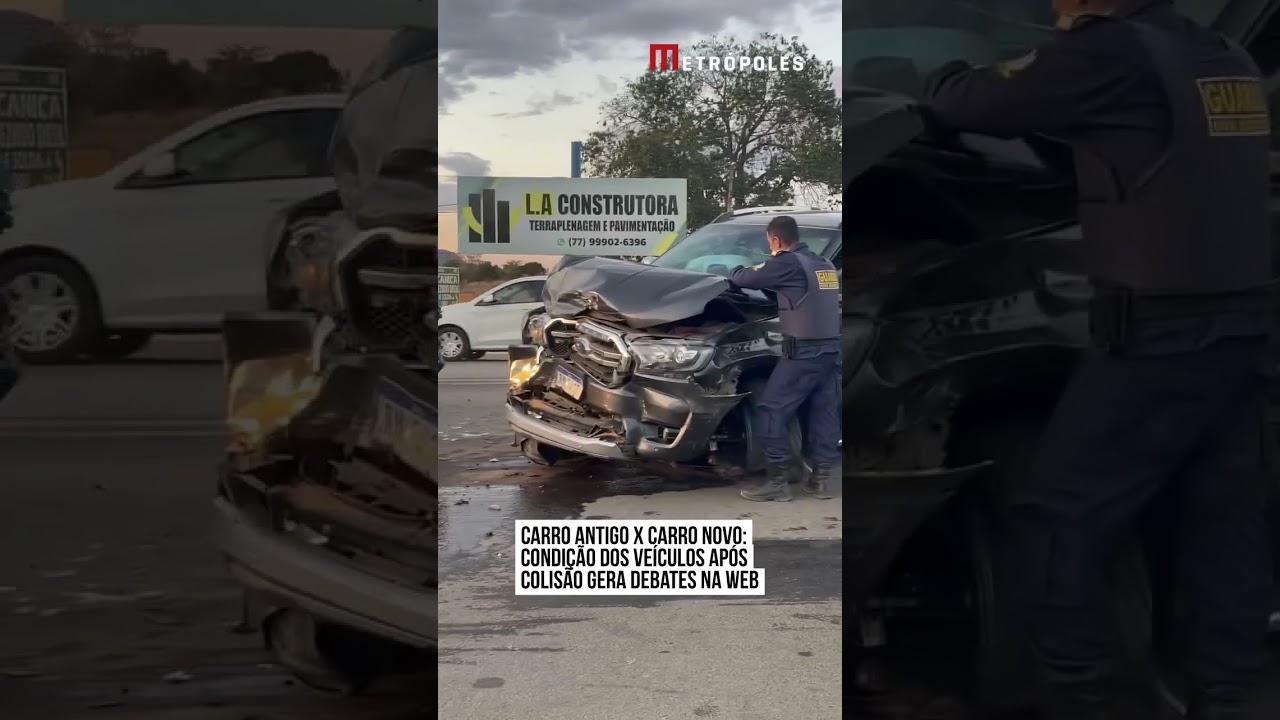 Carro antigo x carro novo: condição dos veículos após colisão gera debates nas redes