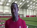 Practice footage and post-practice interview of Menelik Holt