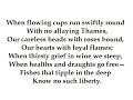 \"To Althea, from Prison\" by Richard Lovelace