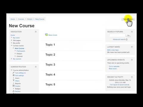 how to turn editing on in moodle