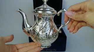 Серебряный заварочный чайник «Алмазный»